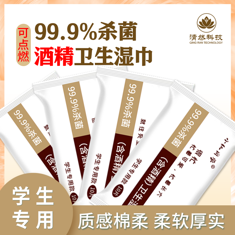 小红同学消毒卫生湿巾10片（含酒精）
